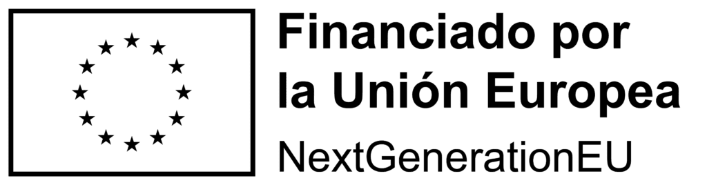 Logo de 'Financiado por la Unión Europea NextGenerationEU', utilizado para indicar el apoyo financiero de la Unión Europea a través del fondo de recuperación.